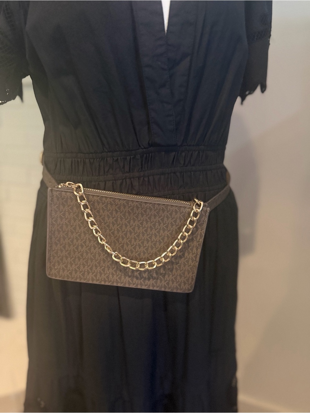 Brown Monogram Chain Belt Bag